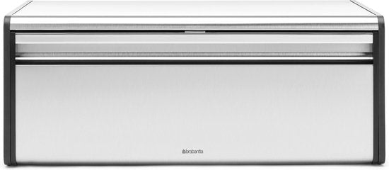 Brabantia Broodtrommel - met Klepdeksel - Matt Steel Fingerprint Proof / Matt Black