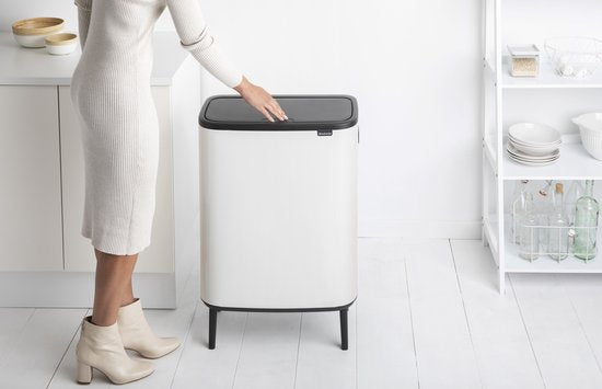 Brabantia Bo Touch Bin Hi Prullenbak - 60 liter - White