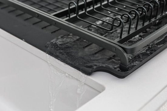 Brabantia SinkSide Afdruiprek - met Lekbak en Bestekhouder - Dark Grey