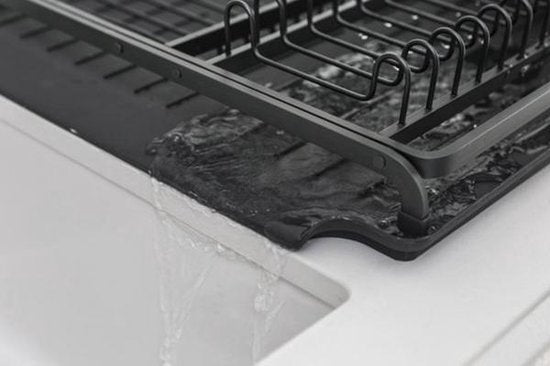 Brabantia SinkSide Afdruiprek - met Lekbak en Bestekhouder - Dark Grey