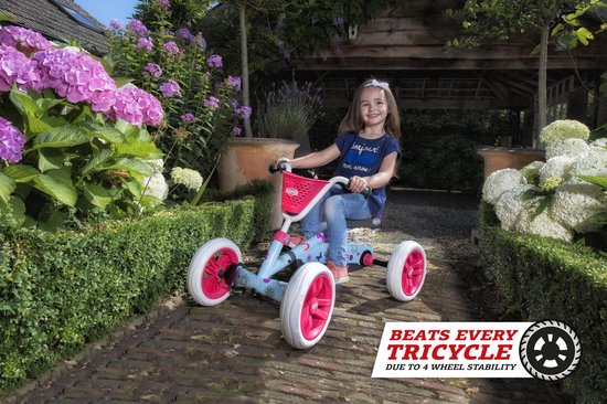 BERG Buzzy Bloom Skelter - 2+ jaar - Verstelbaar Zadel - Wit/Lichtblauw