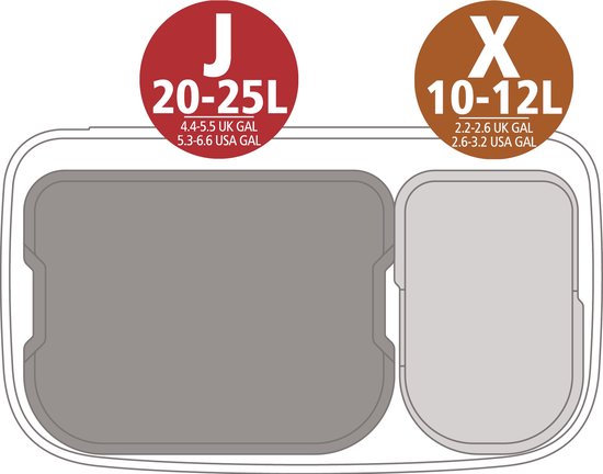 Brabantia Bo Prullenbak - 11 + 23 liter - Afvalscheiding - Soft Beige