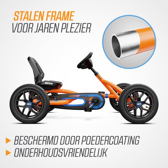 BERG Buddy B-Orange Skelter - 3+ Jaar - Verstelbaar Zadel - Vrijloopautomaat - Oranje