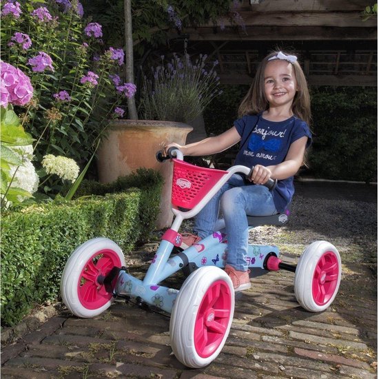 BERG Buzzy Bloom Skelter - 2+ jaar - Verstelbaar Zadel - Wit/Lichtblauw