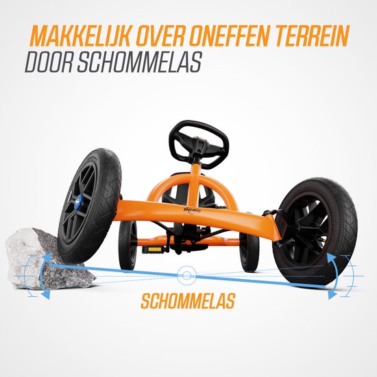 BERG Buddy B-Orange Skelter - 3+ Jaar - Verstelbaar Zadel - Vrijloopautomaat - Oranje