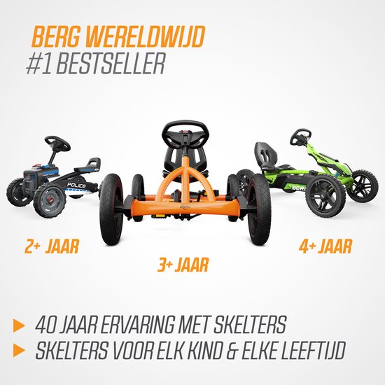BERG Buddy B-Orange Skelter - 3+ Jaar - Verstelbaar Zadel - Vrijloopautomaat - Oranje