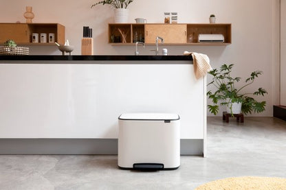 Brabantia Bo Prullenbak - 11 + 23 liter - Afvalscheiding - Soft Beige