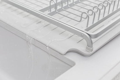 Brabantia SinkSide Afdruiprek - met Lekbak en Bestekhouder - Light Grey