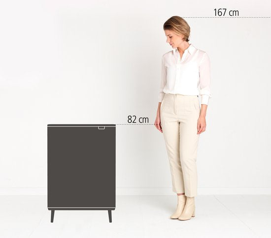 Brabantia Bo Touch Bin Hi Prullenbak - 60 liter - White