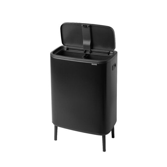 Brabantia Bo Touch Bin Hi Prullenbak - 2 x 30 liter - Afvalscheiding - Matt Black