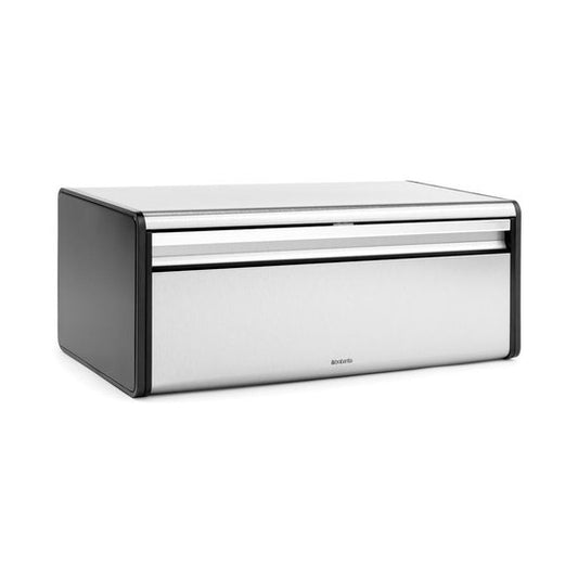Brabantia Broodtrommel - met Klepdeksel - Matt Steel Fingerprint Proof / Matt Black