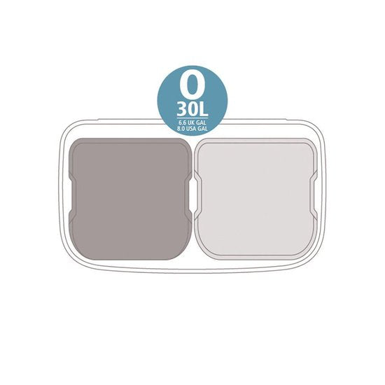 Brabantia Bo Touch Bin Hi Prullenbak - 2 x 30 liter - Afvalscheiding - Matt Black