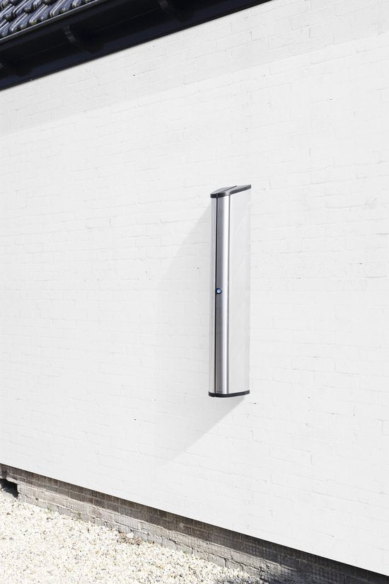 Brabantia WallFix Wanddroogrek - met Opberg-/Beschermbox - 24 m - Metallic Grey
