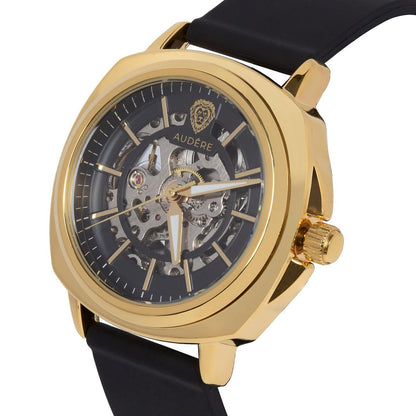 Designer Skeleton horloge 40mm rond - gold case